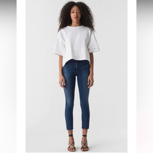 AGOLDE Sophie High Rise Skinny Jean With Raw Hem - Picture 1 of 10